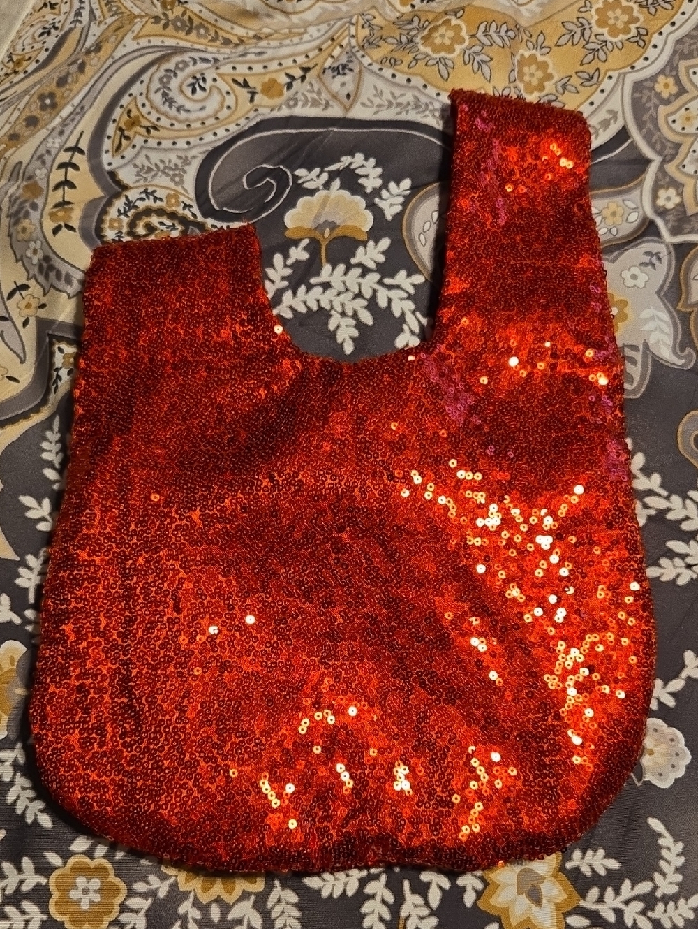 Red Sequin Tote Bag - Women's Evening Bag ❤️